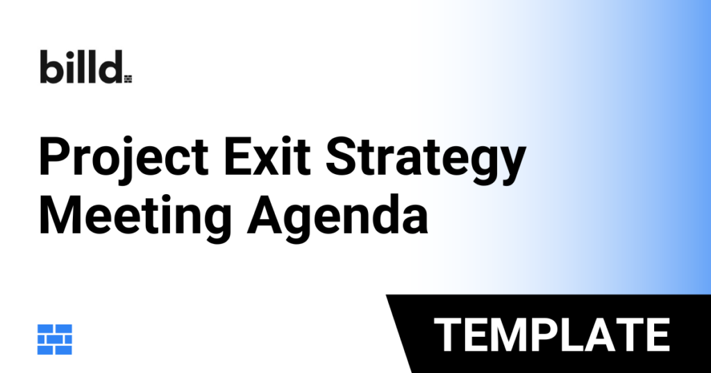 Project Exit Strategy Meeting Agenda